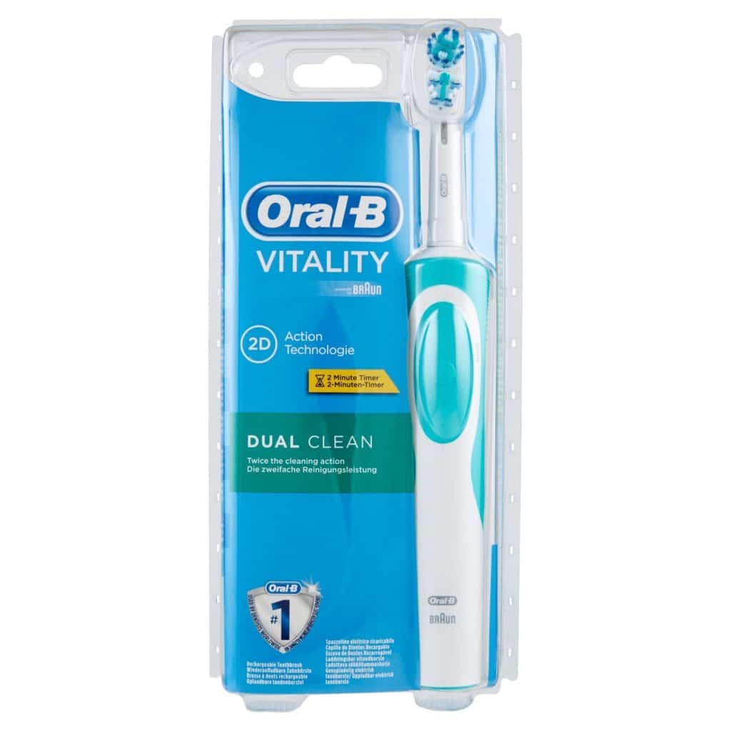 Oral-B Vitality Dual Clean - Brosse à dents électrique rechargeable avec minuteur intégré