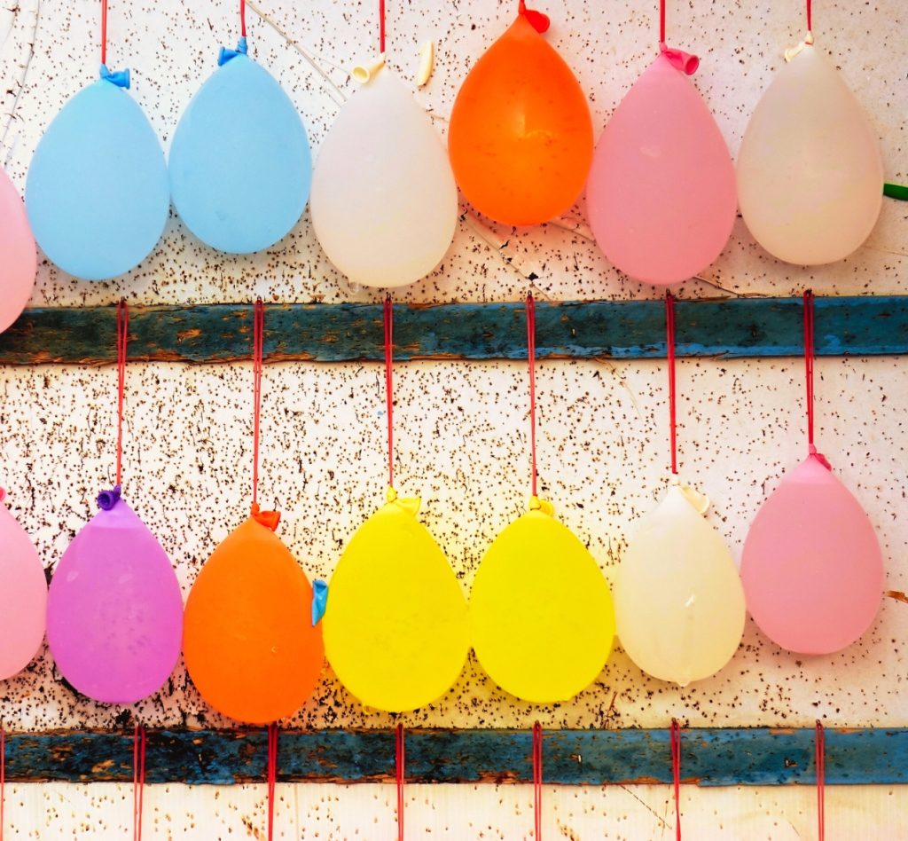 ballons remplis d'eau